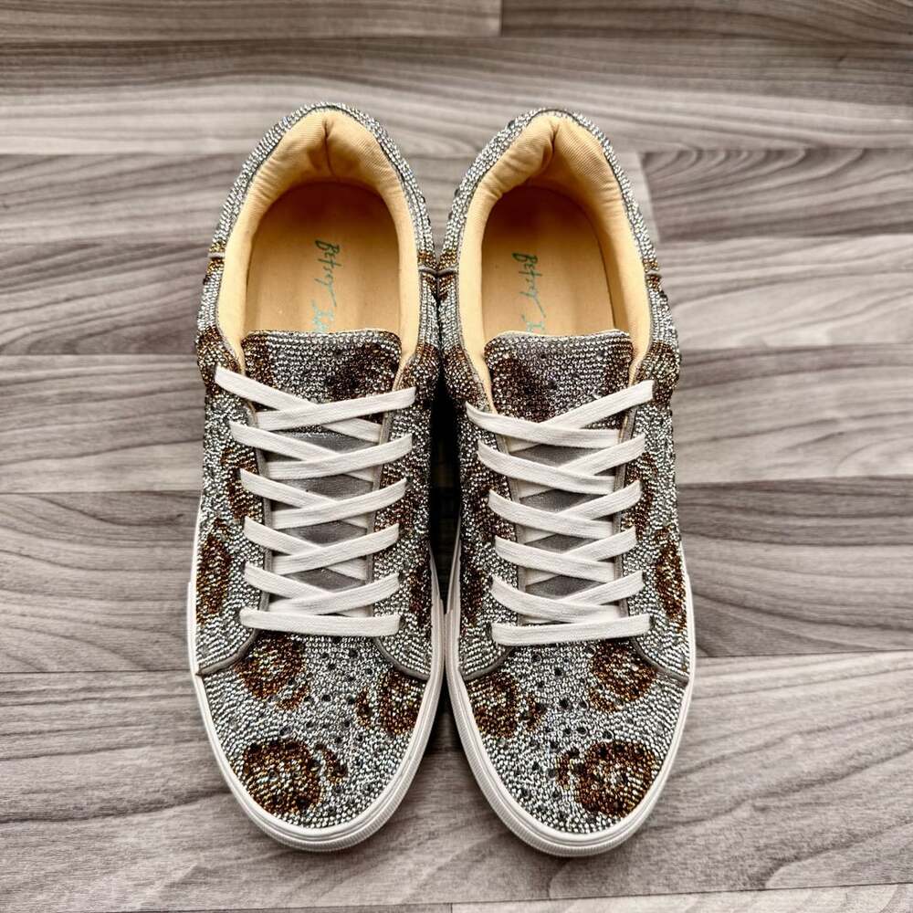 Betsey Johnson SB-SIDNY Rhinestone Leopard Print Platform Women’s Sneaker - Picture 13 of 13